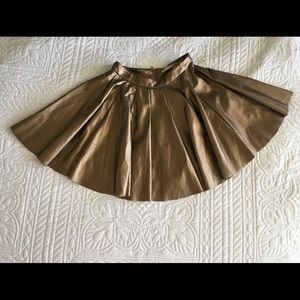 Metallic gold circle skirt